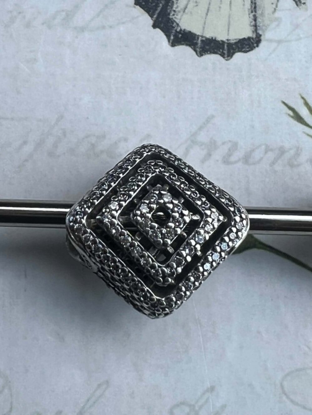 Authentic Pandora Geometric Lines Charm #796211CZ